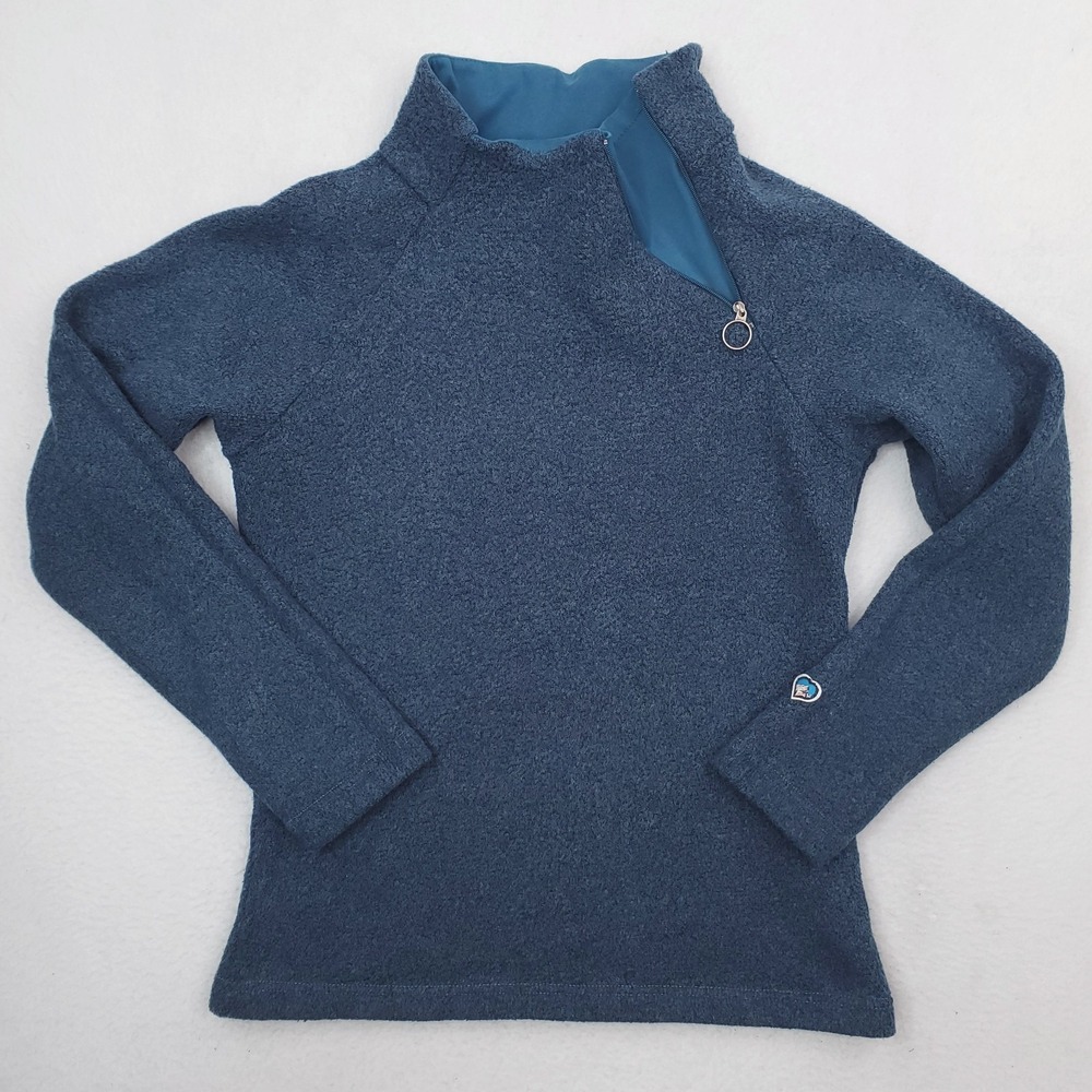 Kuhl Sweater Womens Medium Blue Quarter Zip Pullover Fleece Hiking Outdoor
